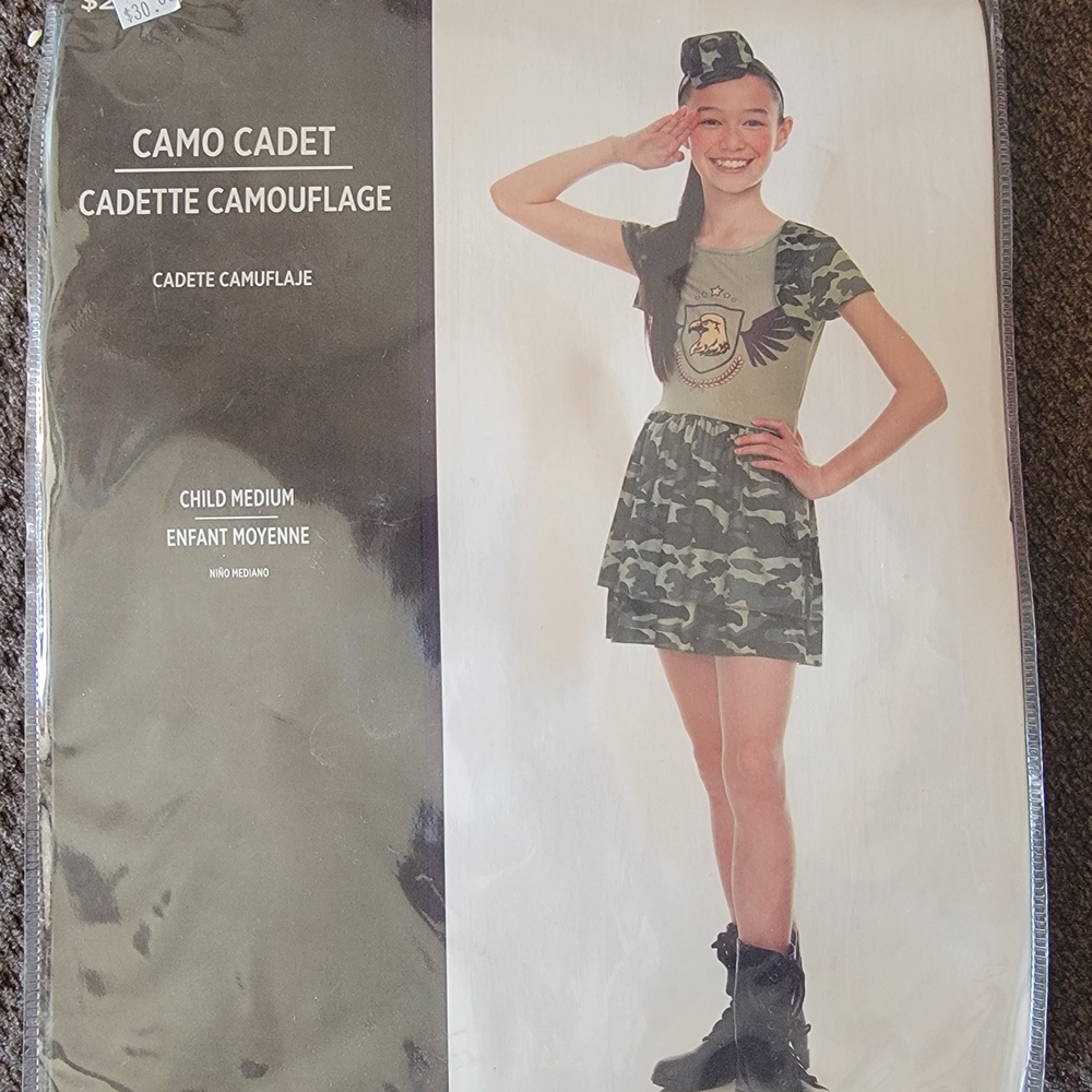 Amscan Camo Cadet Kids Costume - Green and Black